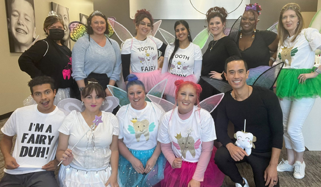 Wired Orthodontics team dressed up as tooth fairies