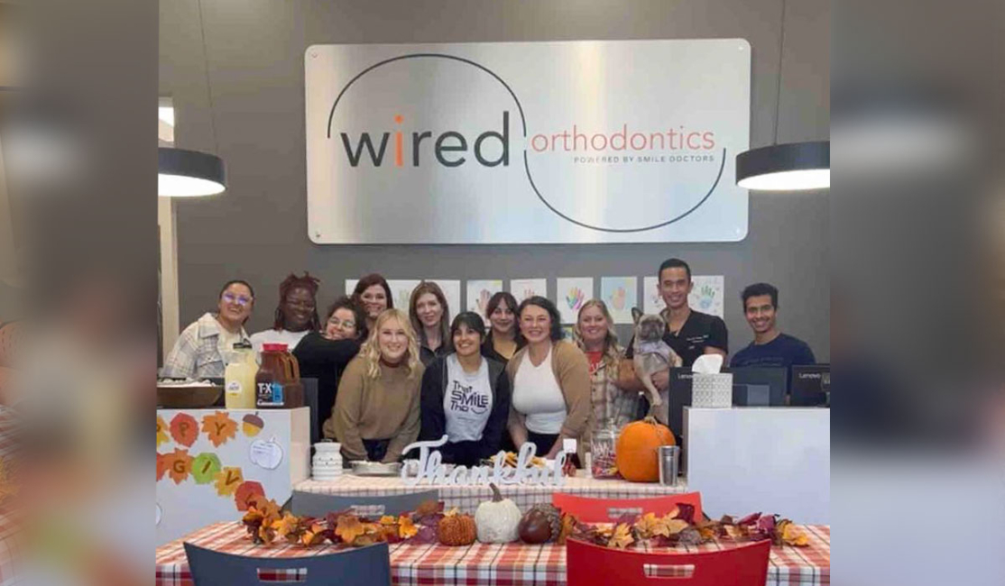 Wired Orthodontics celebrating Thanksgiving in clinic